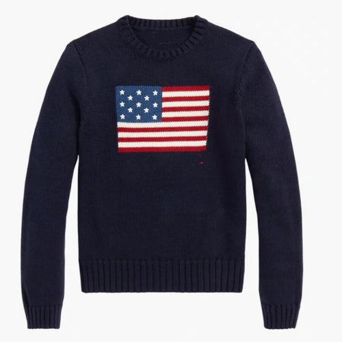 Women's American Flag Crewneck Sweater