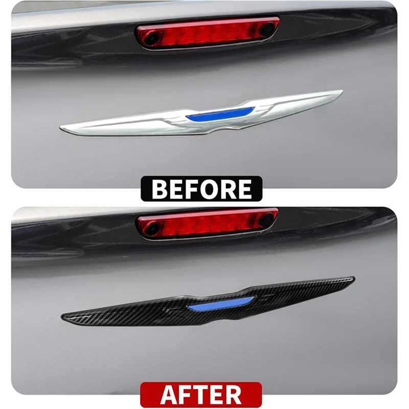 Front Rear Emblem Molding Trim For Chrysler 300 300C 2015-2023 Carbon Fiber Accessories
