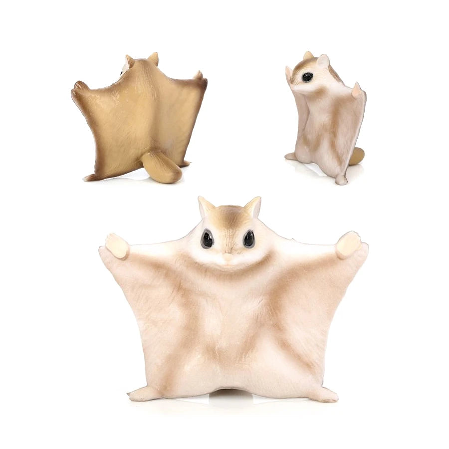 Realistic Sugar Glider Flying Squirrel Forest Animals Model Figures Wild Life Figurine Collection Fun Educational Marsupial Toy