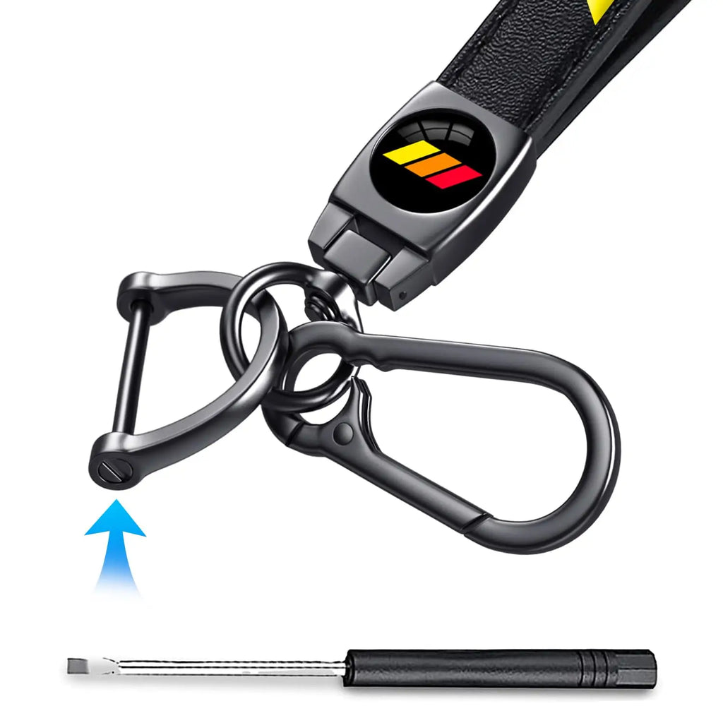 5Pcs Leather Keychain for Toyota Tacoma 4Runner Tundra TRD Camry Rav4 Metal Key Chain With Tire Valve Stem Caps Car Accessories