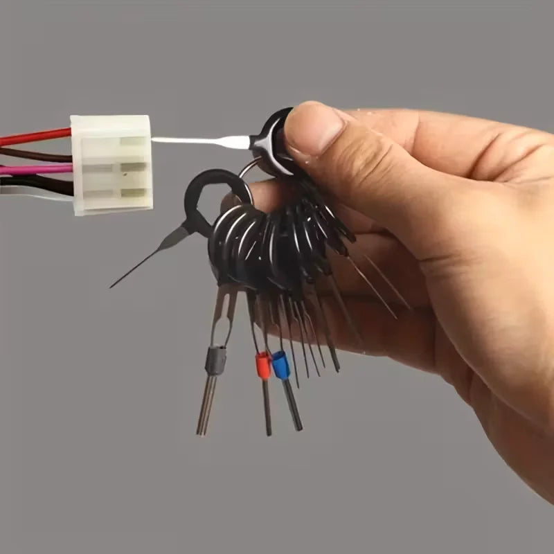 11pcs Car Plug Circuit Board Harness Terminal Disassembly Tool, Car Electrical Wiring Crimping Pin Extraction Kit