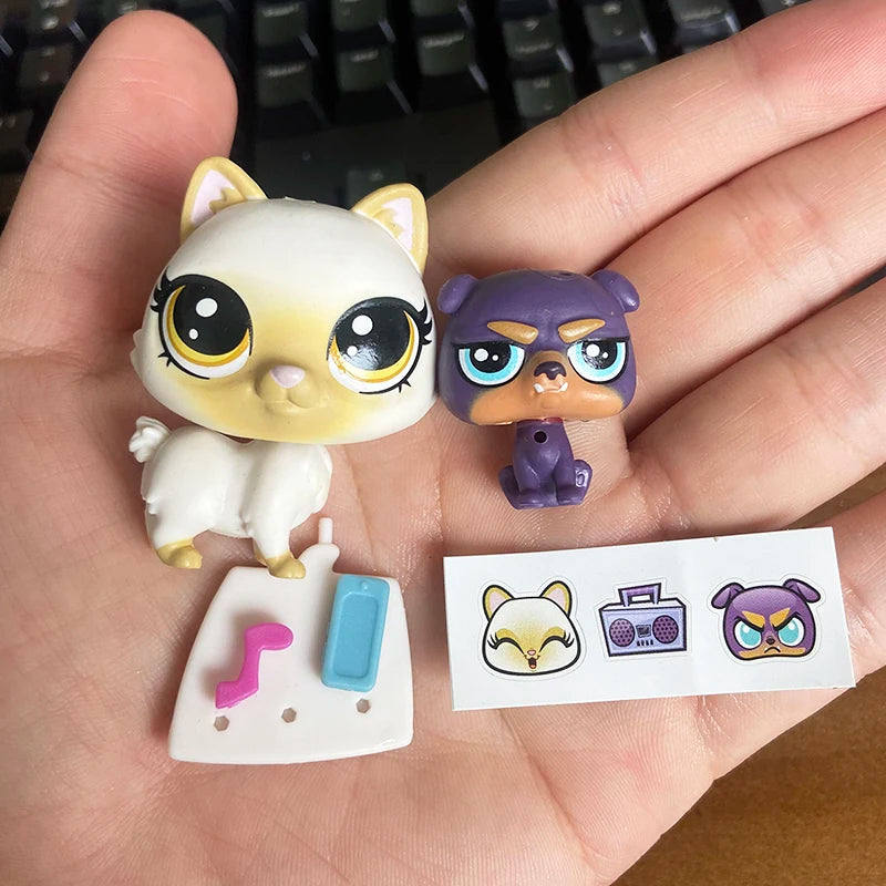 Buy 5 Get 2 Gifts 4-5 cm Loose Old Pet Shop Toys Cat Puppy Kitten Figure Mini Toy Figures Classic Little Pet Toys