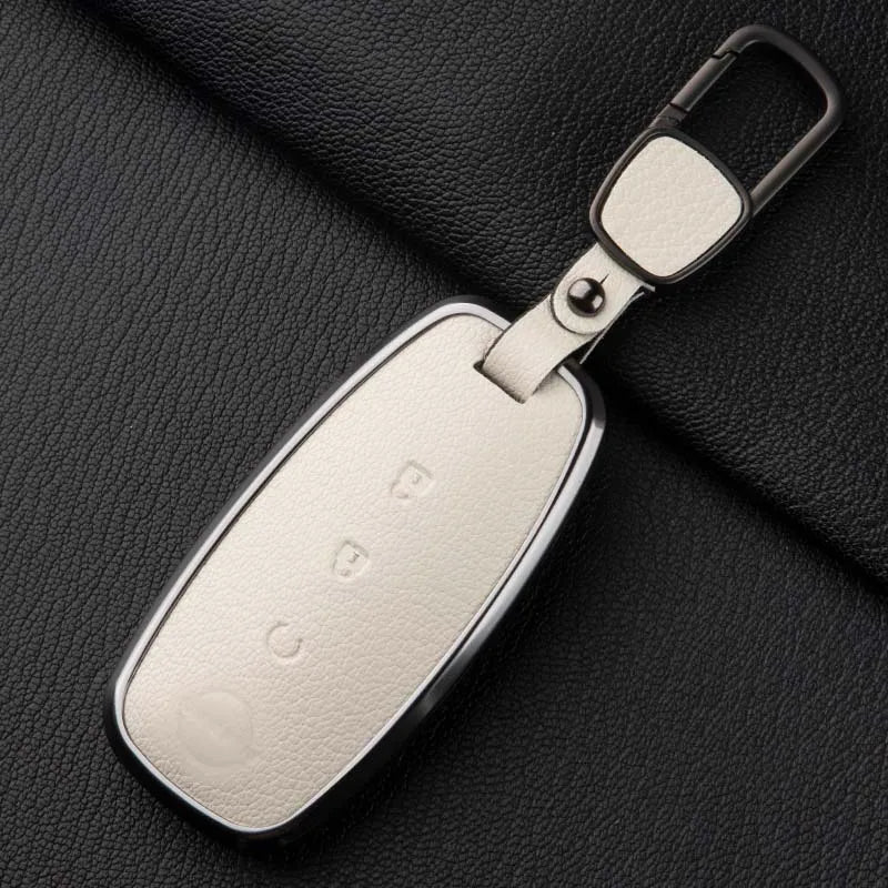 Sheepskin Key Case Cover,for Nissan Leaf Juke Micra Qashqai J11 X-Trail T32/33 Tiida Pathfinder Versa Note Patrol Metal Sheepski