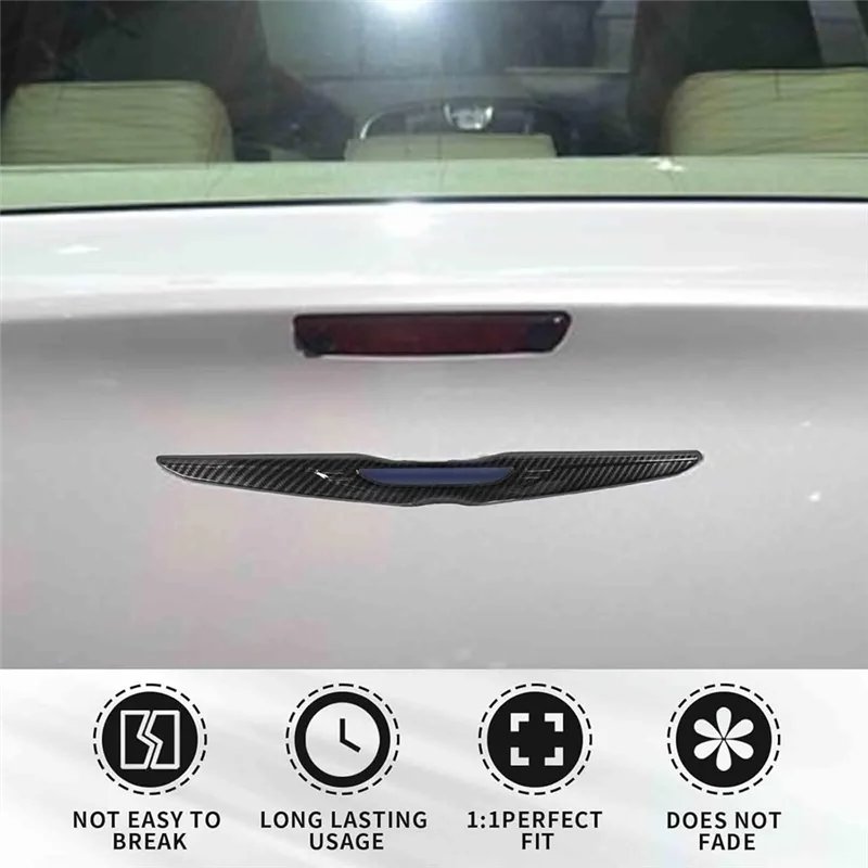 Front Rear Emblem Molding Trim For Chrysler 300 300C 2015-2023 Carbon Fiber Accessories