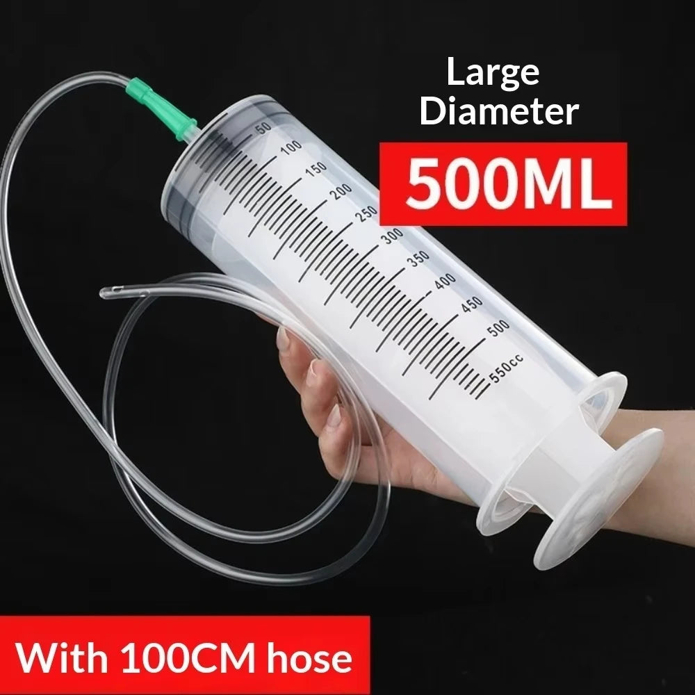 60Ml-500Ml Durable Large Capacity Syringe Car Oil Extractor Suitable for Laboratory Dispensing Glue Large Syringe Dispensing