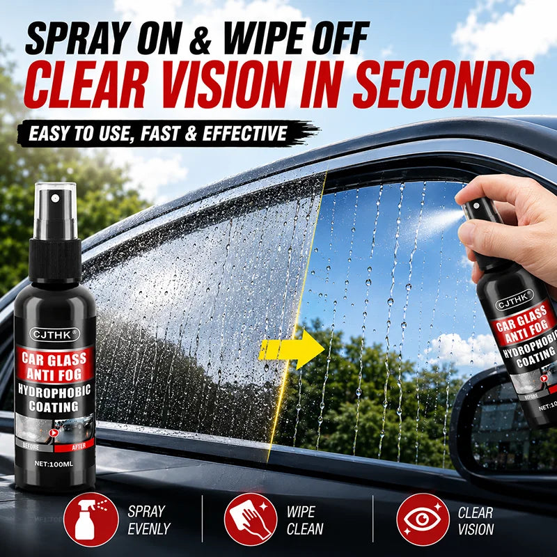 Car Glass Anti-rain Water Spray Repellent Nano Hydrophobic Windshield Rearview Glass Waterproof Anti Rain Polish Care Coating
