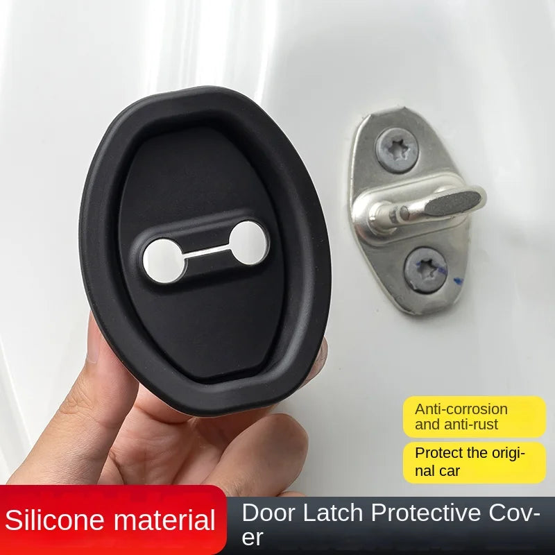 New Upgraded Silicone Stickers Car Door Lock Buckle Cover Anti-collision Protective Set Anti-rust Soundproof Shock Absorbing Pad