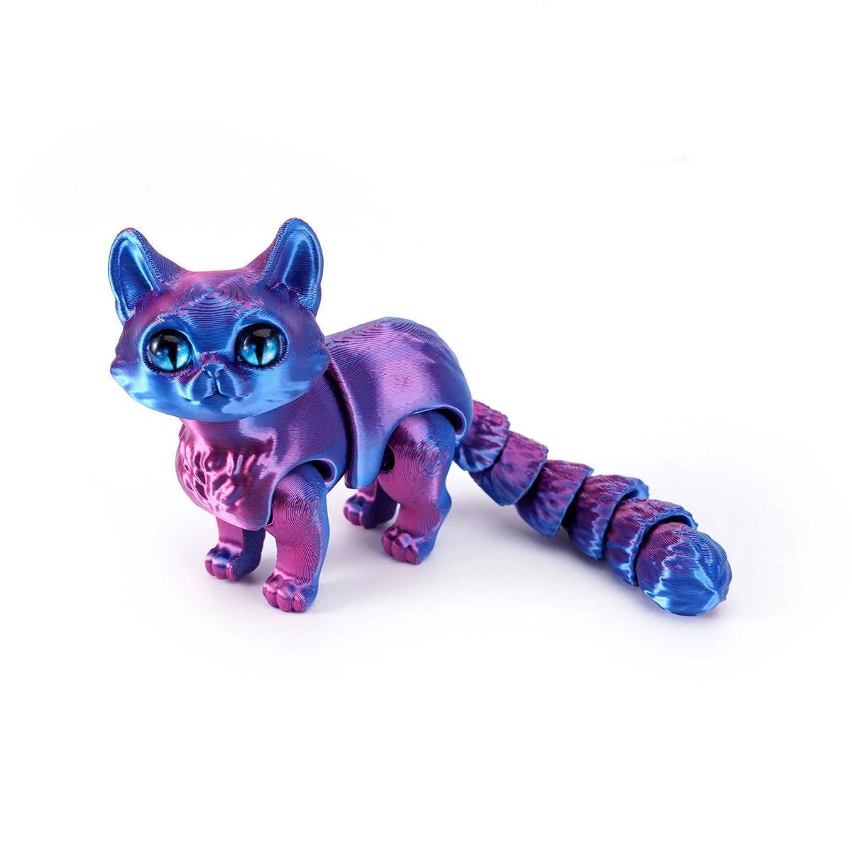 1/2/3/6pcs Colorful Candy Cat 3D Printed Movable Joint Simulation Mini Candy Cat Action Figures Desktop Ornament Birthday Gifts