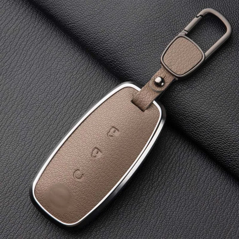 Sheepskin Key Case Cover,for Nissan Leaf Juke Micra Qashqai J11 X-Trail T32/33 Tiida Pathfinder Versa Note Patrol Metal Sheepski