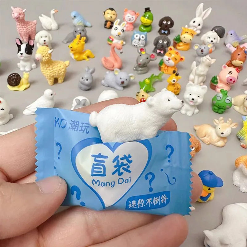 ,2026 Small Gift Mini Independent Packaging Blind Bag Surprise Kawaii Animal Model Toy Bear Pig Blind Box Birthday Party Favors