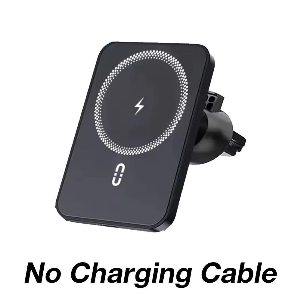 360 Rotation Magnetic Car Air Vent Phone Holder Stand Wireless Charger For Magsafe iPhone 17~12 Samsung Xiaomi Cellphone Bracket