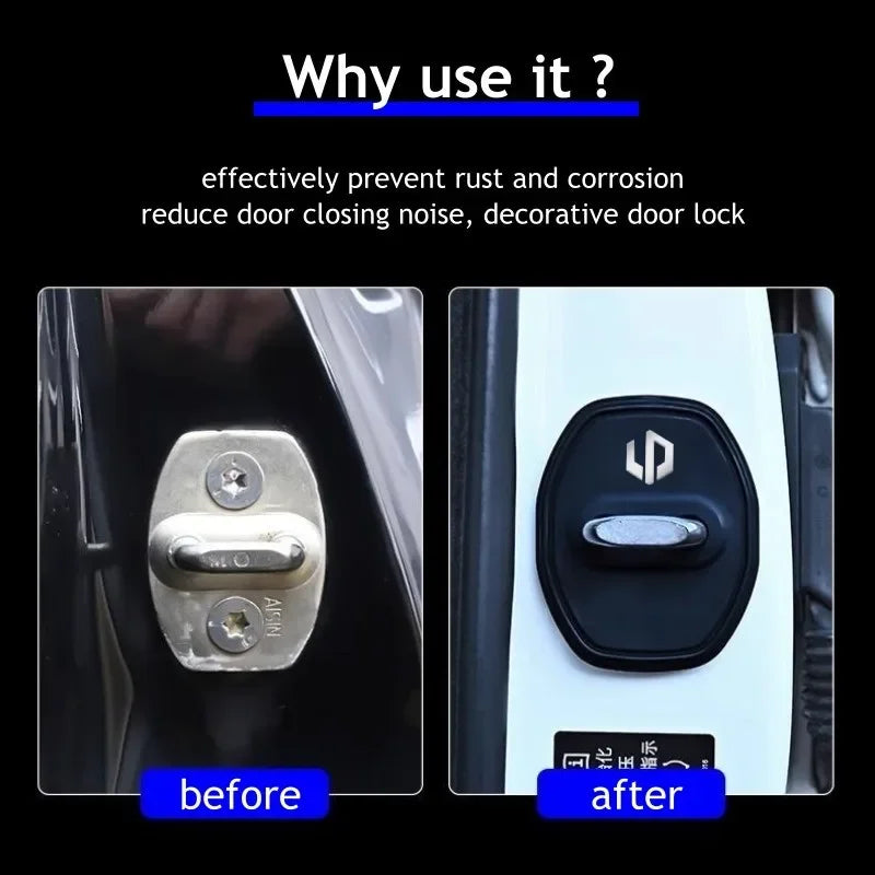 4PCS Silicone Door Lock Protector Cover For Leapmotor B10 C10 T03 Lafa 5 Car Exterior Accessories
