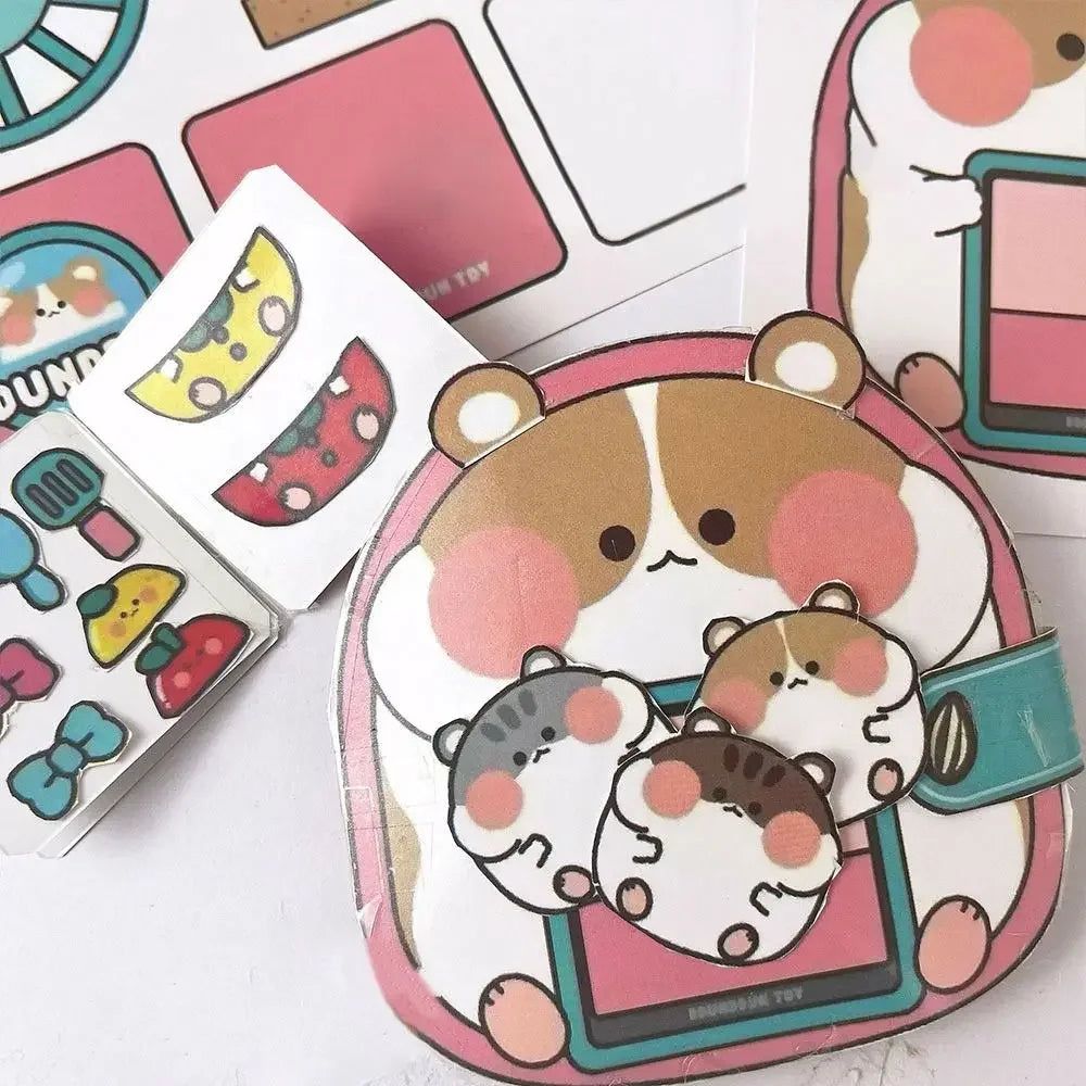 Paper Waffle Quiet Book Colorful Fried Chicken Cartoon Busy Book Convenience Store Handmade Toy Snack Bar Sticker Game