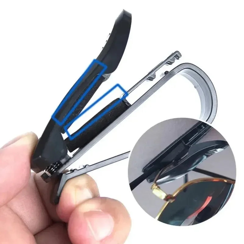 2PCS Universal Car Auto Sun Visor Glasses Box Sunglasses Clip Card Ticket Holder Fastener Pen Case Eyeglasses Clips Accessories