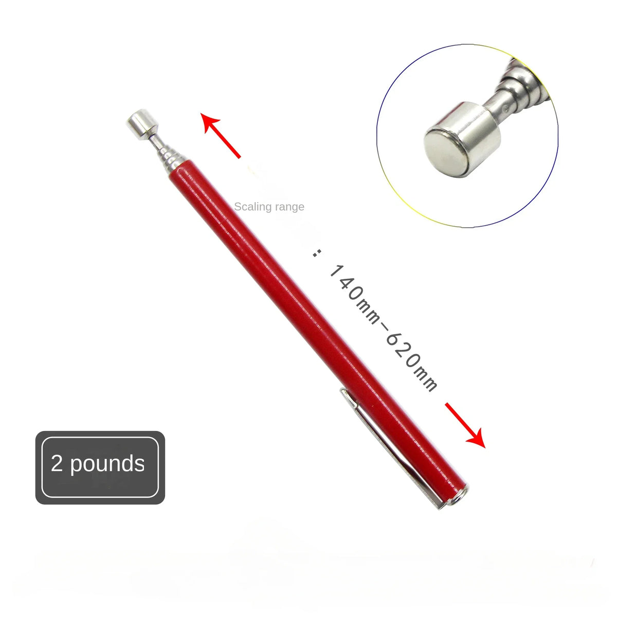 1/3/5PCS Telescopic Magnetic Pickup Tool with LED Light Extendable Metal Magnet Stick for Auto Repair and Metal Parts Retrieval