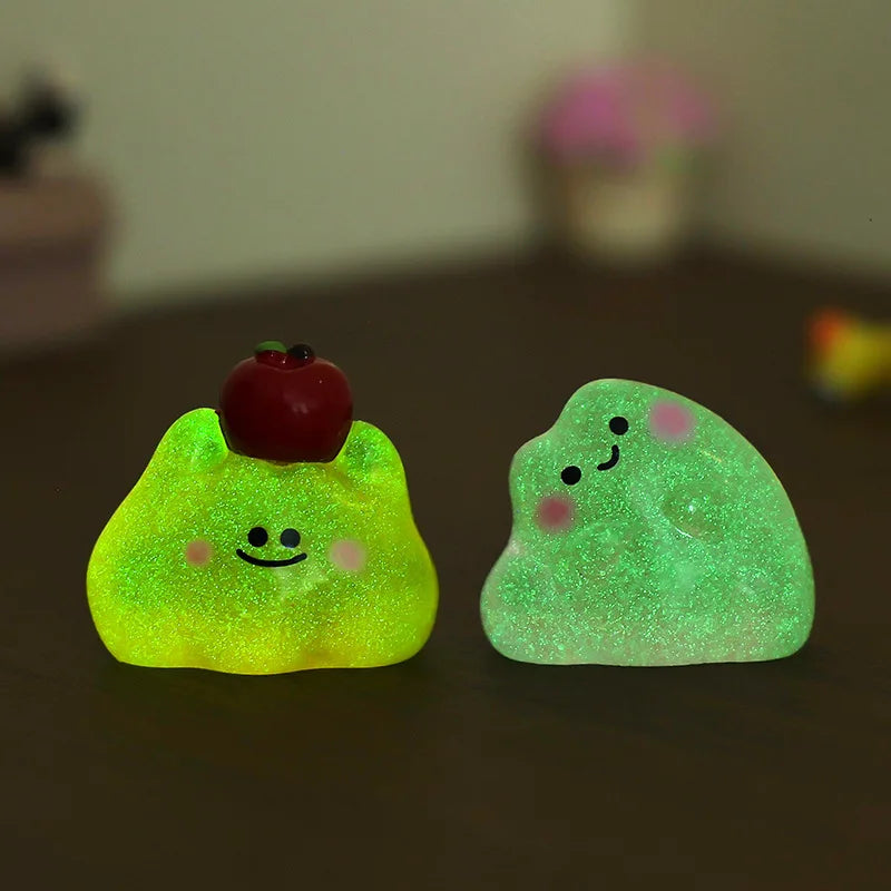 6Pcs/Set Pokemon Pikachu Anime Figures Cute Charmander Bulbasaur Luminous Kawaii Ornament Collection Q.ver Toy For Adult Gift