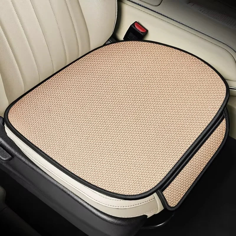 Universal Breathable Car Seat Cushion Non-slip Wear-resistant Rear Seat Cushion Solid Color Ice Silk Auto Protector Mat Pad