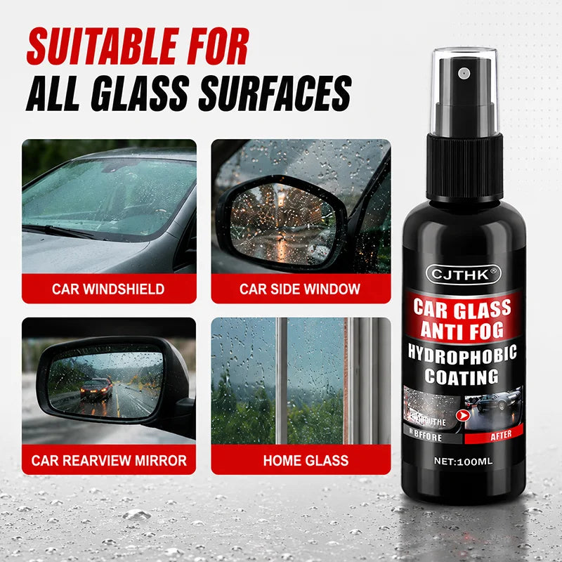 Car Glass Anti-rain Water Spray Repellent Nano Hydrophobic Windshield Rearview Glass Waterproof Anti Rain Polish Care Coating