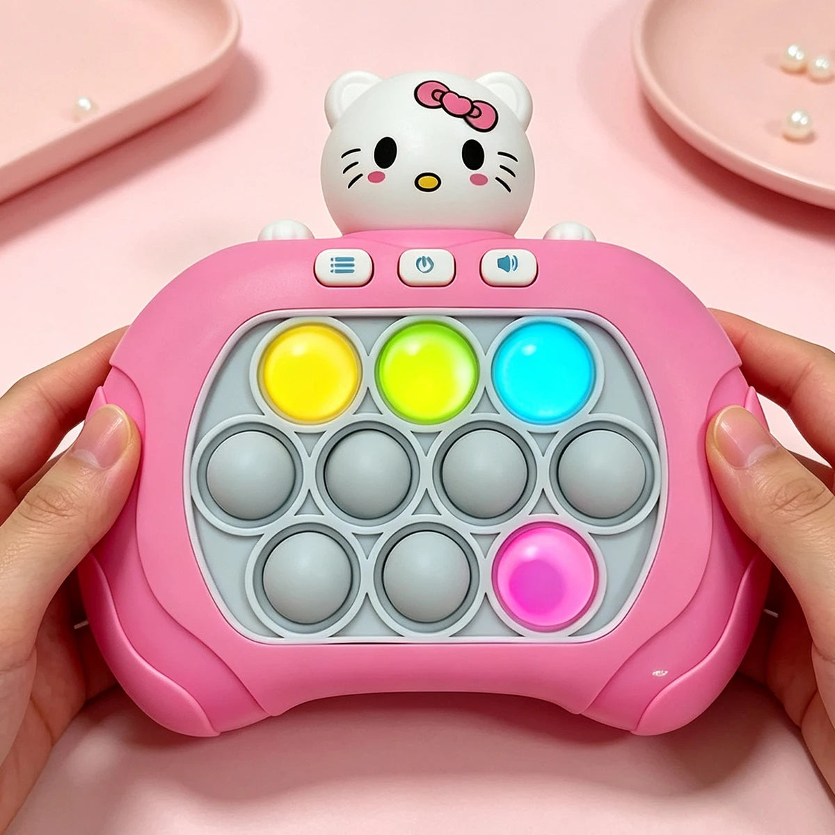 2027 Hello Kitty Kuromi Quick Push Game Pop Up Fidget Bubble Electronic Pop it Pro Game Lightweight Anti-Stress Toy Adult Gift