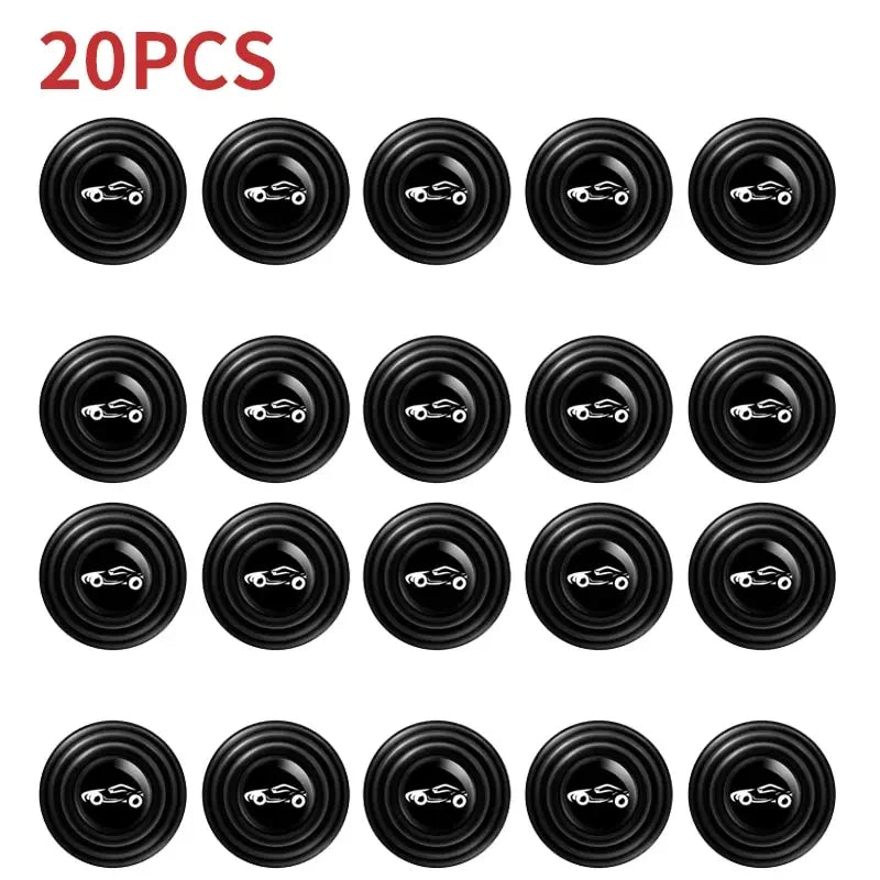20pcs Car Door Silicone Anti Shock Pad Universal Trunk Sound Insulation Thickening Cushion Stickers Scratch Gaskets