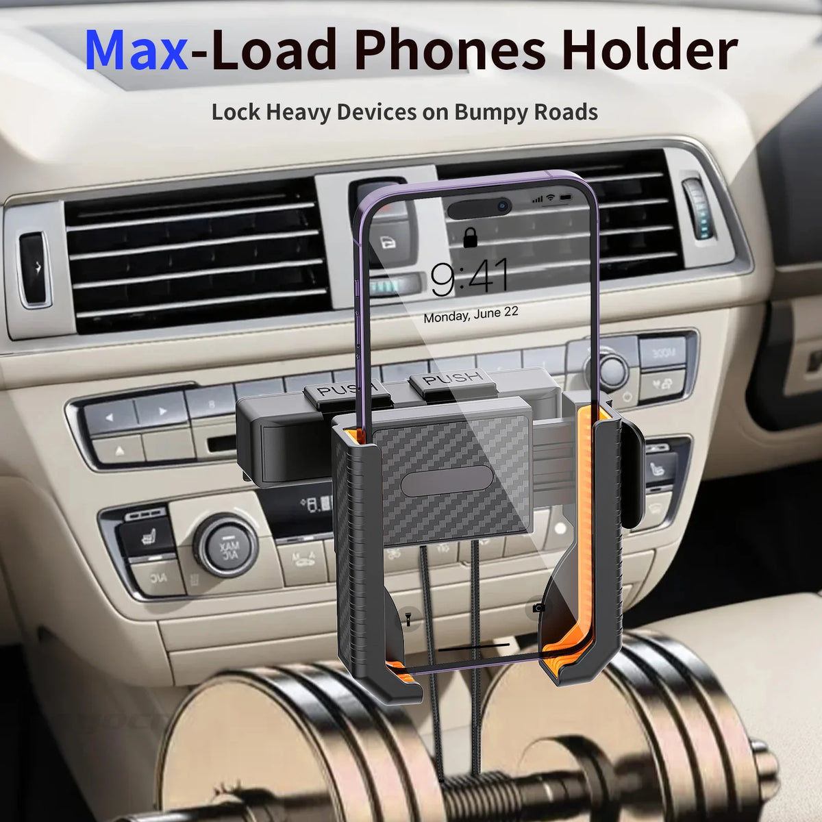 360 Degree Rotation Universal Car CD Slot Phone Stand One-Touch Release Car Phone Holder for IPhone 12-16 Pro Max Samsung Xiaomi