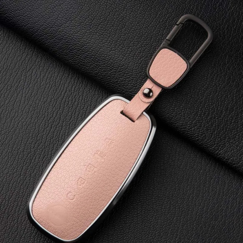 Sheepskin Key Case Cover,for Nissan Leaf Juke Micra Qashqai J11 X-Trail T32/33 Tiida Pathfinder Versa Note Patrol Metal Sheepski