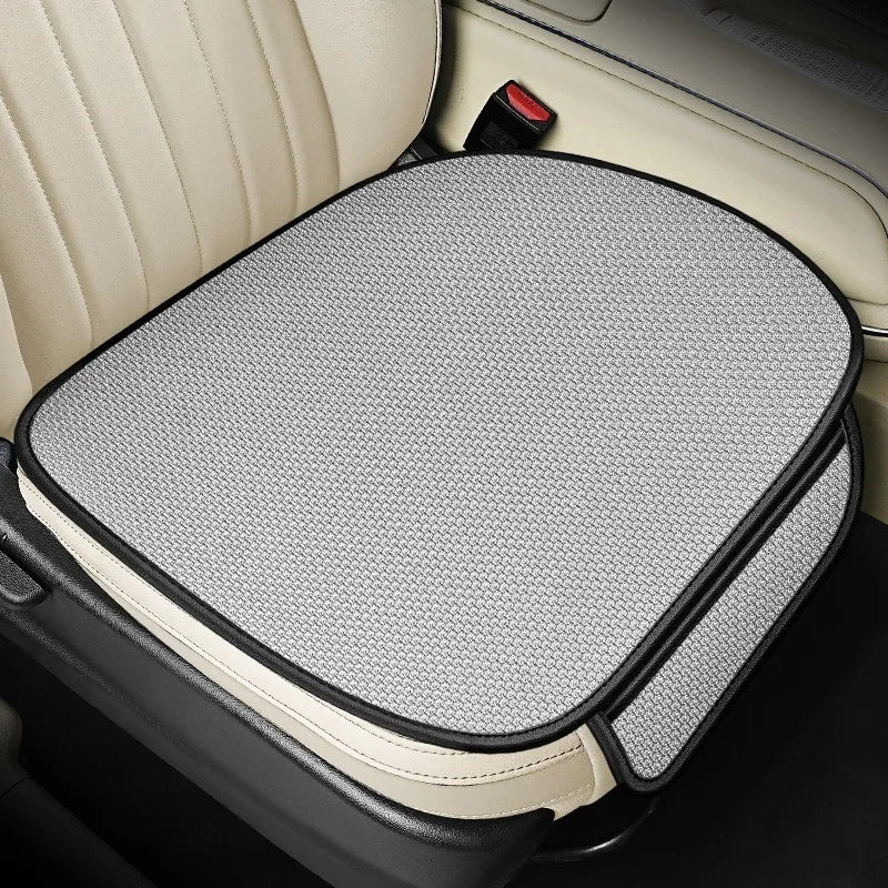 Universal Breathable Car Seat Cushion Non-slip Wear-resistant Rear Seat Cushion Solid Color Ice Silk Auto Protector Mat Pad