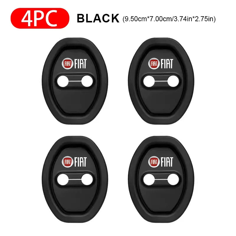 2/4pc Mute Damping Cushion Silicone Car Door Lock Buckle Cover FIAT 500 Ducato Panda Grande Punto Tipo Abarth Pulse 500L 600