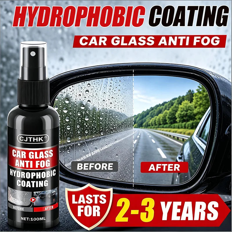 Car Glass Anti-rain Water Spray Repellent Nano Hydrophobic Windshield Rearview Glass Waterproof Anti Rain Polish Care Coating