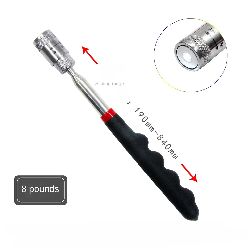 1/3/5PCS Telescopic Magnetic Pickup Tool with LED Light Extendable Metal Magnet Stick for Auto Repair and Metal Parts Retrieval