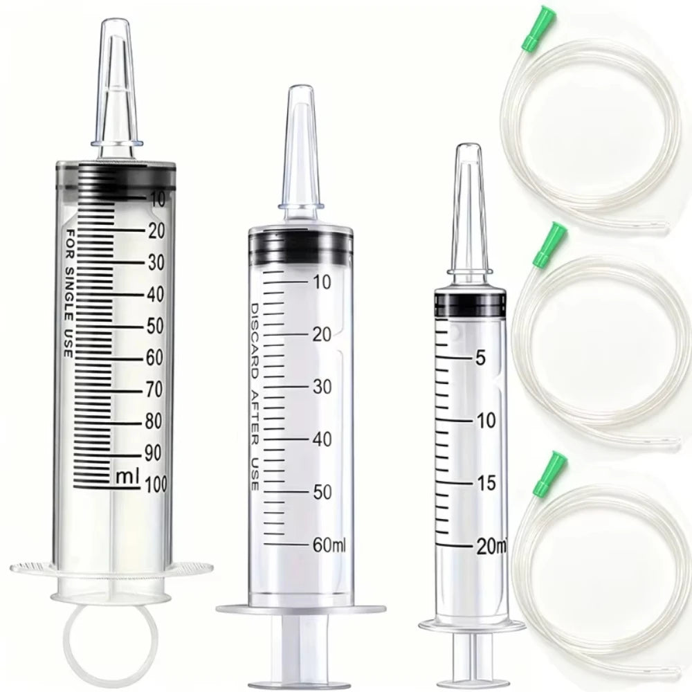 60Ml-500Ml Durable Large Capacity Syringe Car Oil Extractor Suitable for Laboratory Dispensing Glue Large Syringe Dispensing