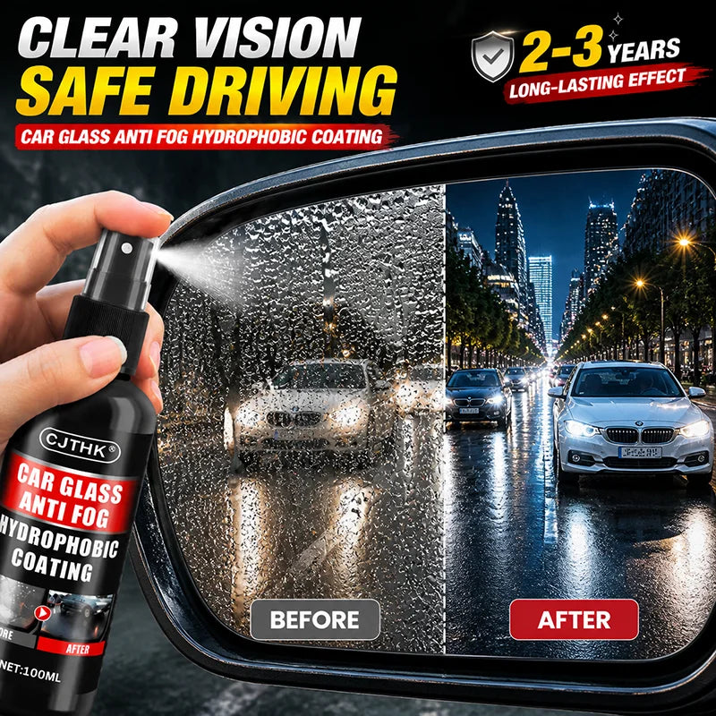 Car Glass Anti-rain Water Spray Repellent Nano Hydrophobic Windshield Rearview Glass Waterproof Anti Rain Polish Care Coating