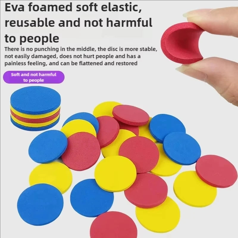 Foam Disc Launcher Gun Toy, Flying Disc Shooter with Soft EVA Discs, Outdoor Parent-Child Interactive Game Gift for Kids