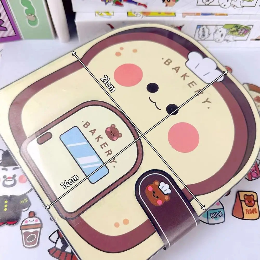 Paper Waffle Quiet Book Colorful Fried Chicken Cartoon Busy Book Convenience Store Handmade Toy Snack Bar Sticker Game