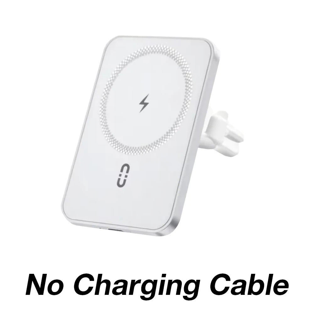 360 Rotation Magnetic Car Air Vent Phone Holder Stand Wireless Charger For Magsafe iPhone 17~12 Samsung Xiaomi Cellphone Bracket