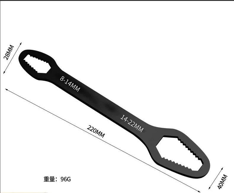 Car Universal Torx Wrench 8-22mm Adjustable Self-tightening Wrench Board Double-head Torx Spanner Torx Spanner Hand Tools New