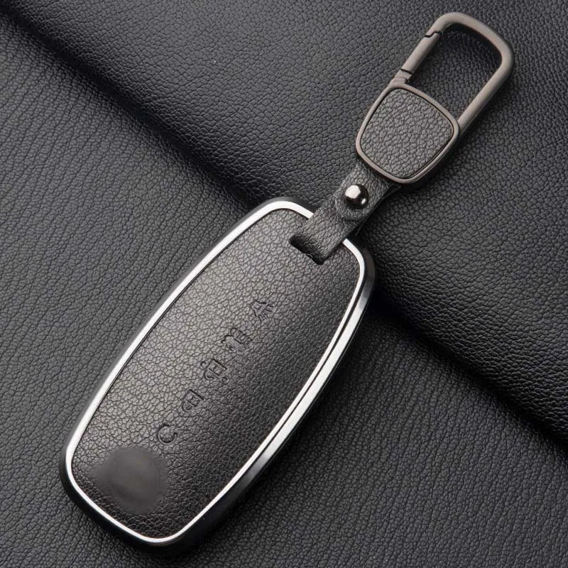 Sheepskin Key Case Cover,for Nissan Leaf Juke Micra Qashqai J11 X-Trail T32/33 Tiida Pathfinder Versa Note Patrol Metal Sheepski
