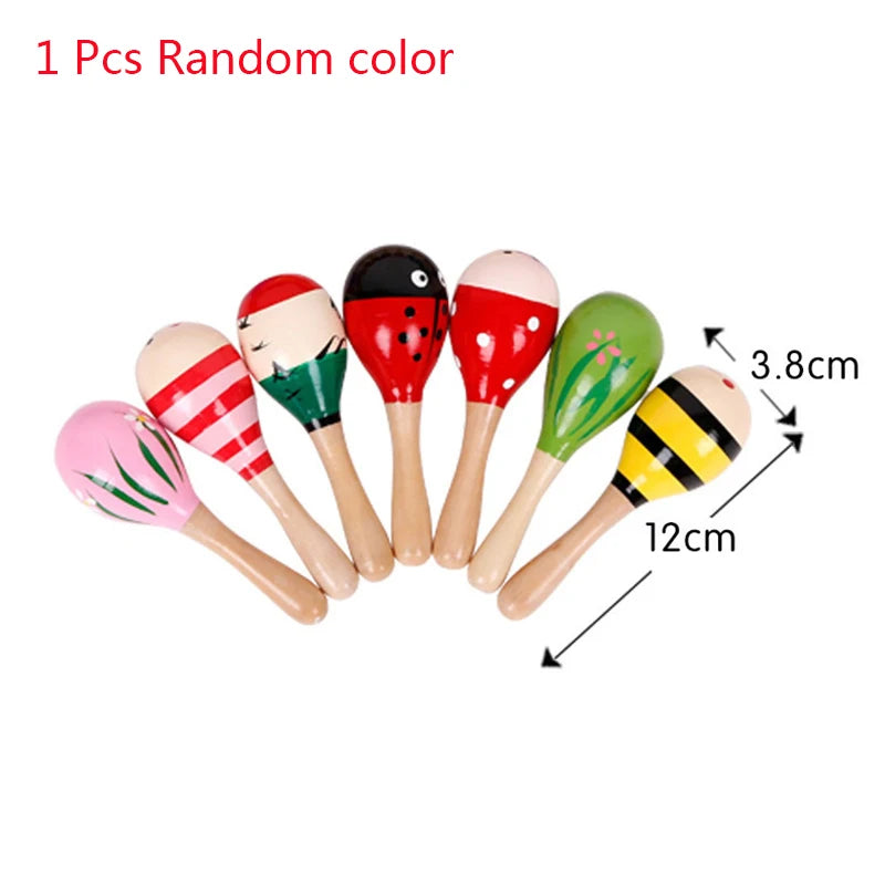 Kids Wooden Musical Instrument Toys Educational Montessori Early Learning Toys Baby Rattle Bell Drum Xylophone Toy Children Gift