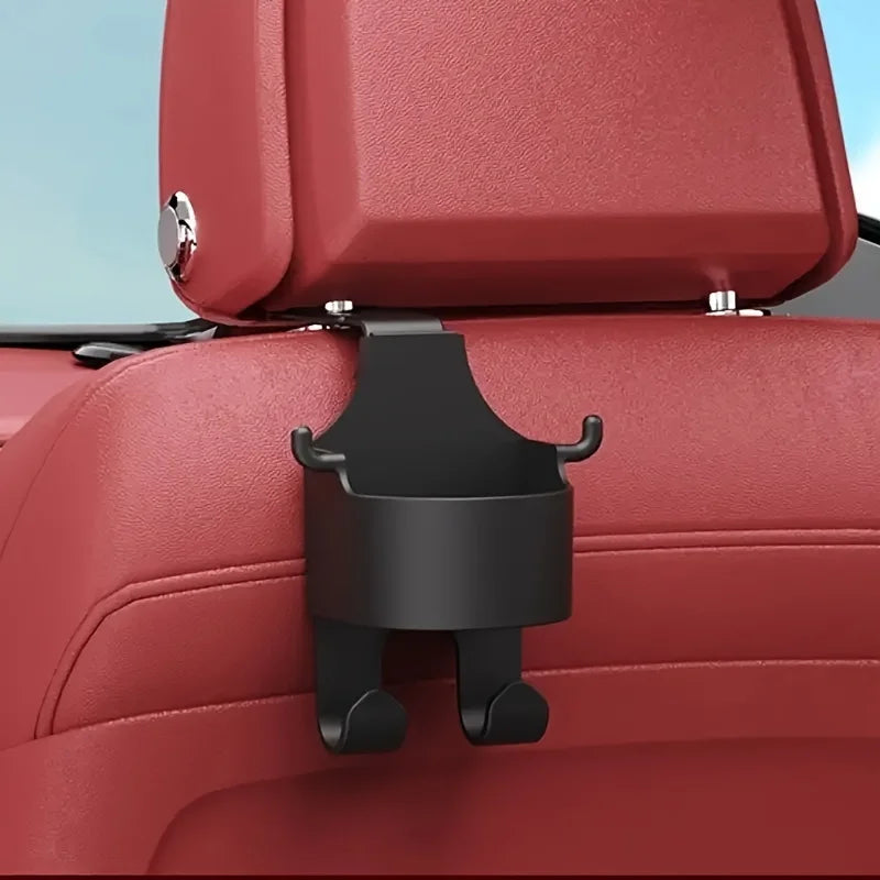 Multifunctional Hook for Car Seat Head Rest, 3 in 1 Vehicle Backseat Drink Cup Holder, Headrest Hooks for Car