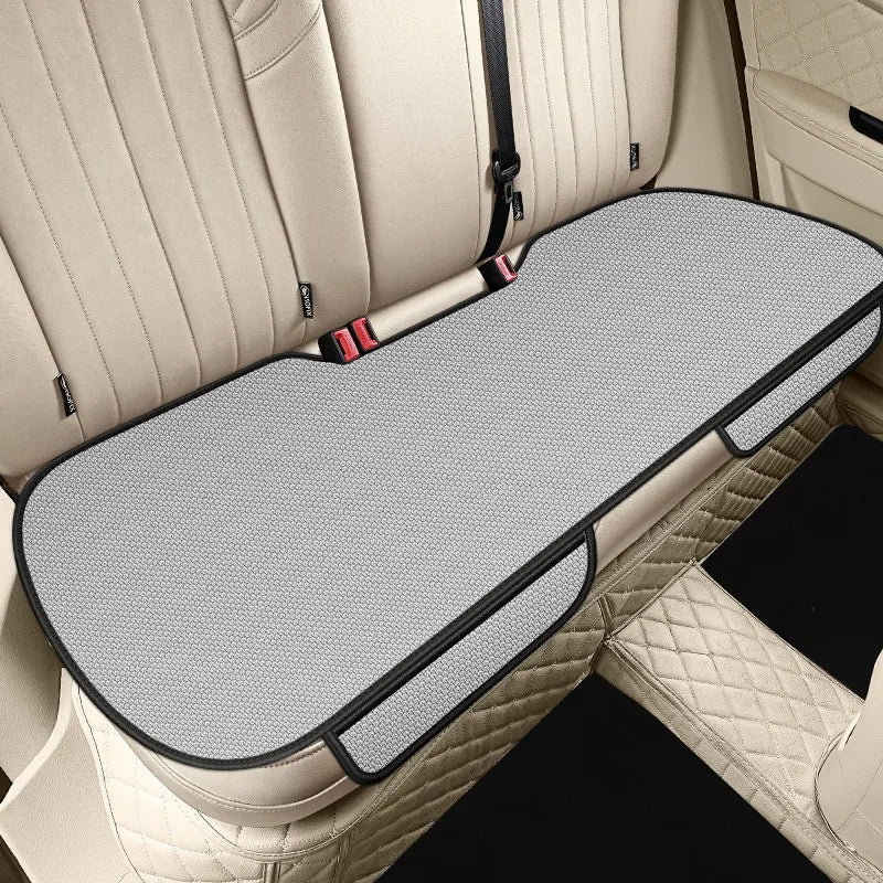 Universal Breathable Car Seat Cushion Non-slip Wear-resistant Rear Seat Cushion Solid Color Ice Silk Auto Protector Mat Pad