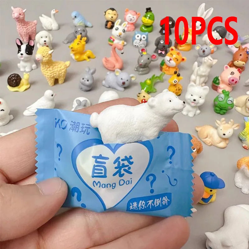 ,2026 Small Gift Mini Independent Packaging Blind Bag Surprise Kawaii Animal Model Toy Bear Pig Blind Box Birthday Party Favors