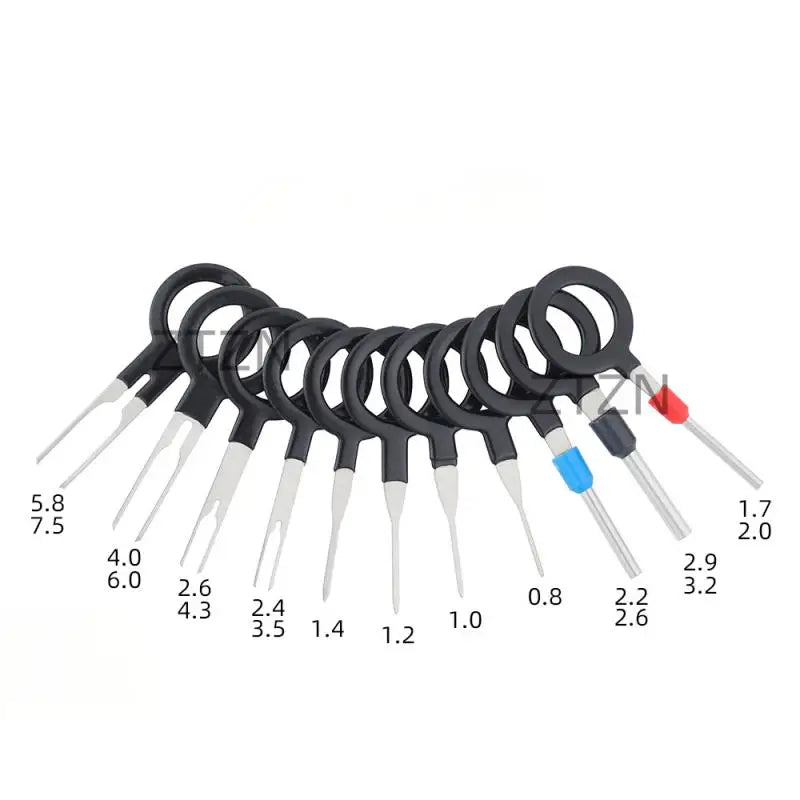 11pcs Car Plug Circuit Board Harness Terminal Disassembly Tool, Car Electrical Wiring Crimping Pin Extraction Kit