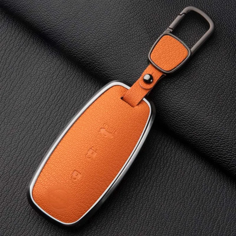 Sheepskin Key Case Cover,for Nissan Leaf Juke Micra Qashqai J11 X-Trail T32/33 Tiida Pathfinder Versa Note Patrol Metal Sheepski